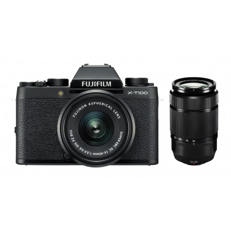 Fuji X-T100 schwarz + XC 15-45mm +50-230mm